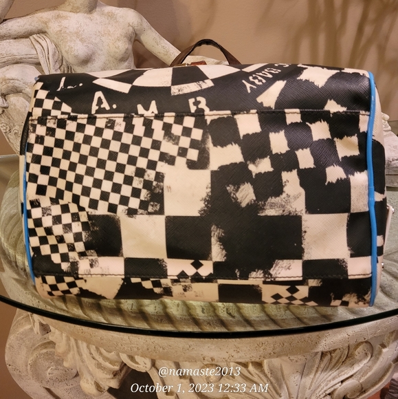 L.A.M.B. by Gwen Stefani Bristol Dartboard Satchel Luxury Designer Handbag #535 - Picture 3 of 14